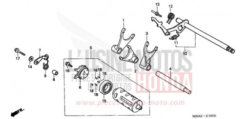 BARILLET DE SELECTION VT750C2Y de 2000